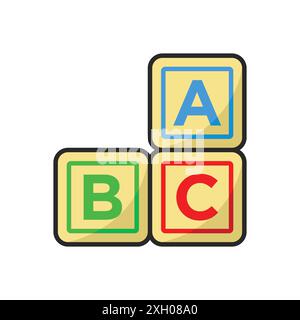 abc cubes icon vector design template in white background Stock Vector
