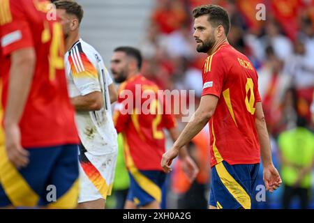 Nacho (Jose Ignacio Fernandez Iglesias) (4) of Spain pictured during a soccer game between the national teams of Spain and Germany in the Quarter Final stage of the UEFA Euro 2024 tournament , on Thursday 5 July 2024  in Stuttgart , Germany . PHOTO SPORTPIX | David Catry Stock Photo