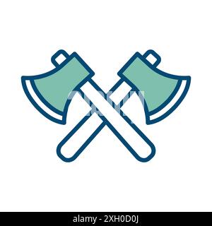 axe icon vector design template in white background Stock Vector