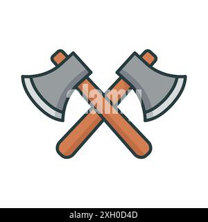 axe icon vector design template in white background Stock Vector