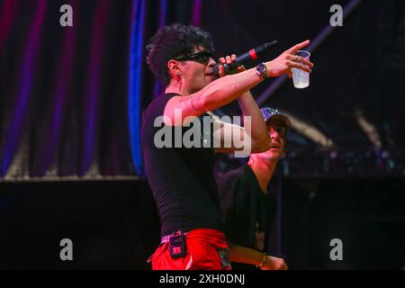 BNKR 44 perform at Flowers Festival 2024 on July 10, 2024 in Collegno (TO), Italy. Stock Photo