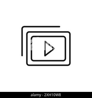 Dizi music icon logo sign vector outline in black and white color Stock Vector