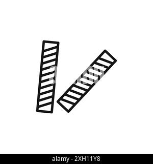 Gemelli icon logo sign vector outline in black and white color Stock Vector