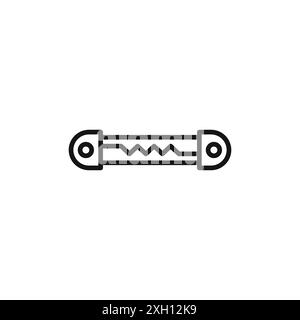 fuse icon logo sign vector outline in black and white color Stock Vector