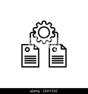 Procurement icon logo sign vector outline in black and white color Stock Vector