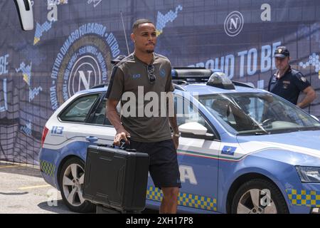 Napoli's Brazilian defender Natan during SSC Napoli's 2024-25 preseason training camp in val di sole in Trentino, Dimaro Folgarida&#xA;&#xA; Stock Photo