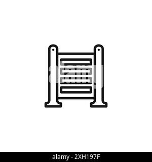 trellis icon logo sign vector outline in black and white color Stock Vector