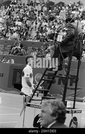 Ivan Lendl, Czech tennis player, attending the 1987 French Open Stock Photo