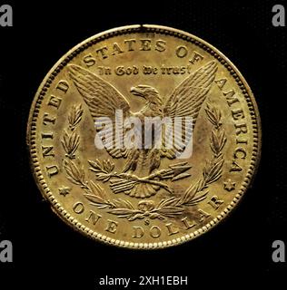 Gold, one dollar coin, USA, 1898 Stock Photo