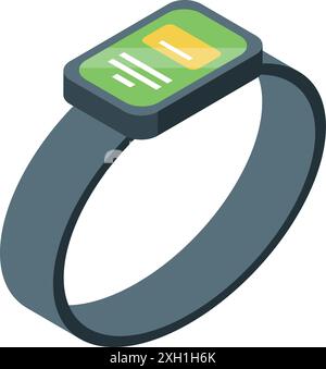 Smartwatch is showing modern electronic gadget for hand using wireless technologies Stock Vector