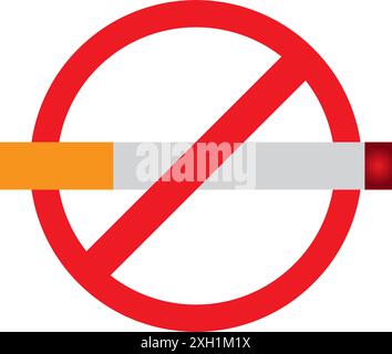 no smoking icon vector illustration symbol design. Stock Vector
