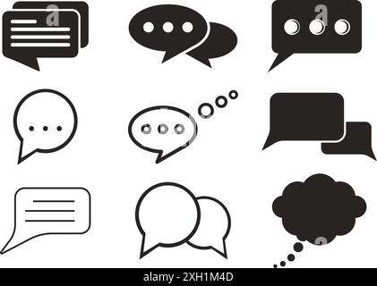 speech bubble icon vector design illustration logo template Stock Vector