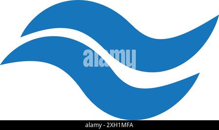 water wave logo vector illustration icon design Stock Vector