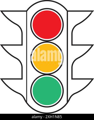 traffic light icon vector illustration template design Stock Vector