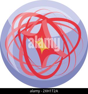 Magic ball is showing the future with a glowing star inside predicting destiny Stock Vector