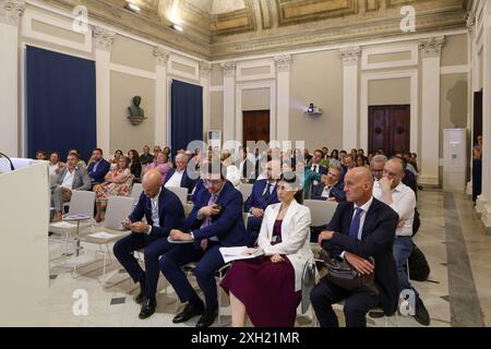 July 11, 2024, Napoli, Napoli, italia: 11/07/2024, During the conference on responsible healthcare to protect citizens for law 2472017 and its implementing decrees, organized by the Italia in Salute foundation. (Credit Image: © Fabio Sasso/ZUMA Press Wire) EDITORIAL USAGE ONLY! Not for Commercial USAGE! Stock Photo