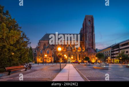 Wroclaw, Poland. View of Cathedral of St. Mary Magdalene at dusk Stock Photo