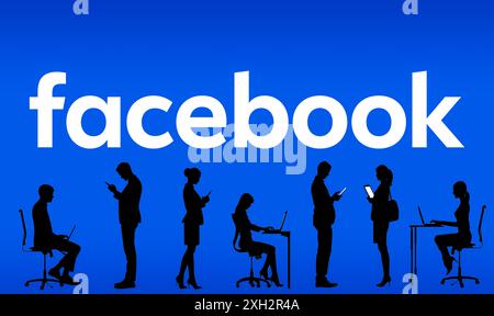 Facebook Social Media Network Stock Photo