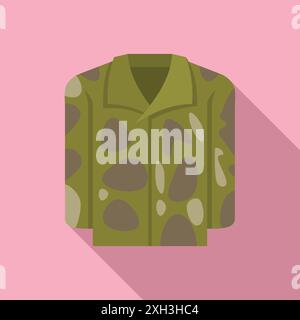 Military camouflage jacket illustrating the concept of army, war, soldier or hunting Stock Vector