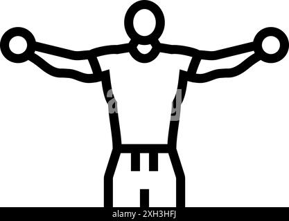 lateral raises arm fitness exercise color icon vector illustration ...