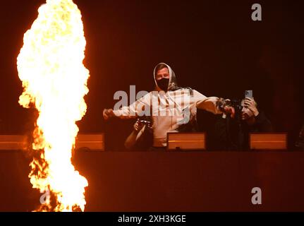 Quebec City, Canada. 10th July, 2024. Alan Walker performs on day 7 of Festival d'été de Québec on July 10, 2024 in Quebec City, Quebec. Photo: C Flanigan/imageSPACE Credit: Imagespace/Alamy Live News Stock Photo