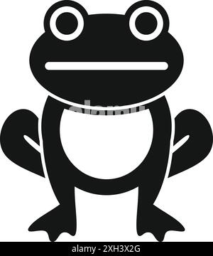Frog front view line art Stock Vector Image & Art - Alamy