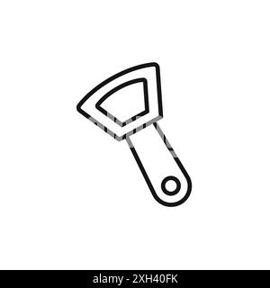 bottle opener icon logo sign vector outline in black and white color Stock Vector