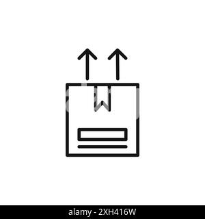 distribution icon logo sign vector outline in black and white color Stock Vector