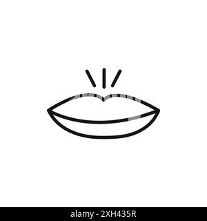 Herpes virus icon logo sign vector outline in black and white color Stock Vector