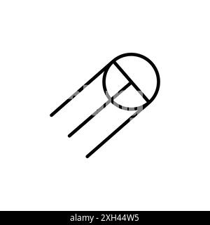 Satellite apparatus icon logo sign vector outline in black and white color Stock Vector