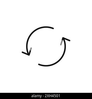 swap Icon logo sign vector outline in black and white color Stock Vector