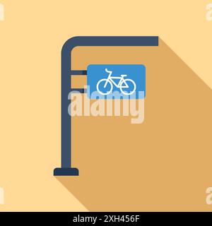 Bicycle parking sign showing parking space for bicycles Stock Vector