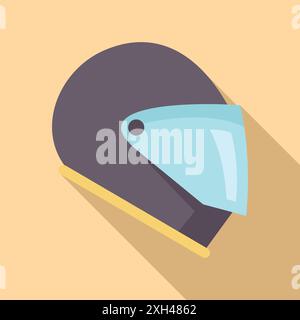 Motorcycle helmet designed to keep riders safe while enjoying the open road Stock Vector