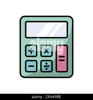 calculator icon vector design template in white background Stock Vector