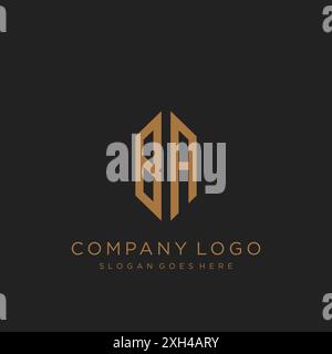 BA Letter logo icon design Stock Vector