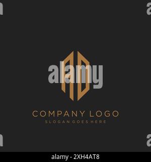 AD Letter logo icon design Stock Vector