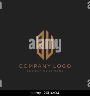 BU Letter logo icon design Stock Vector