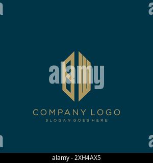BW Letter logo icon design Stock Vector