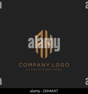 AH Letter logo icon design Stock Vector
