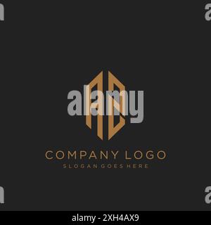 AZ Letter logo icon design Stock Vector