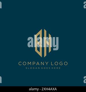 BH Letter logo icon design Stock Vector