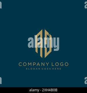 AJ Letter logo icon design Stock Vector