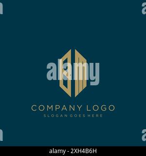 BM Letter logo icon design Stock Vector