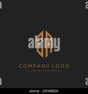 EA Letter logo icon design Stock Vector