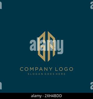 GR Letter logo icon design Stock Vector