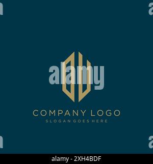DU Letter logo icon design Stock Vector