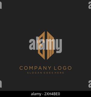 EM Letter logo icon design Stock Vector