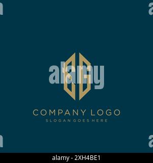 EG Letter logo icon design Stock Vector