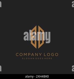 ED Letter logo icon design Stock Vector