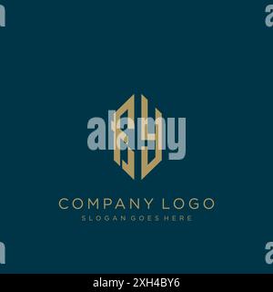 FY Letter logo icon design Stock Vector